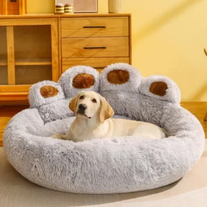 Fluffy Dogs Beds & Cats Beds – Paw-Shaped Cozy Pet Bed