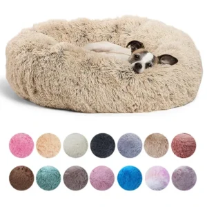 Soft Dog Bed & Cats Beds – Plush Round Dog House
