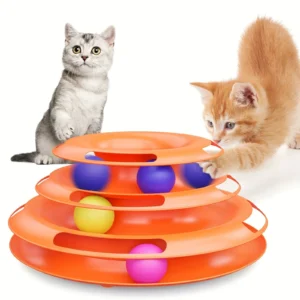 3-Layer Interactive Cat Toy – Fun Puzzle Tower