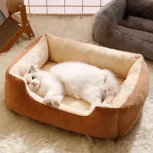Plush Cats Beds & Houses – Breathable Cozy Pet Bed
