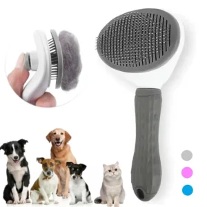 Pet Grooming Brush – Self-Cleaning Hair Remover for Dogs & Cats