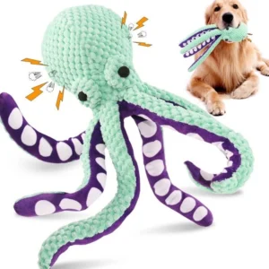 Plush Dog Toy β Interactive Squeaky Octopus Chew Toy